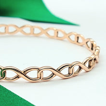 Load image into Gallery viewer, Ladies Rose Gold 9ct (375, 9K) High Quality Solid Round Infinity Style Bangle
