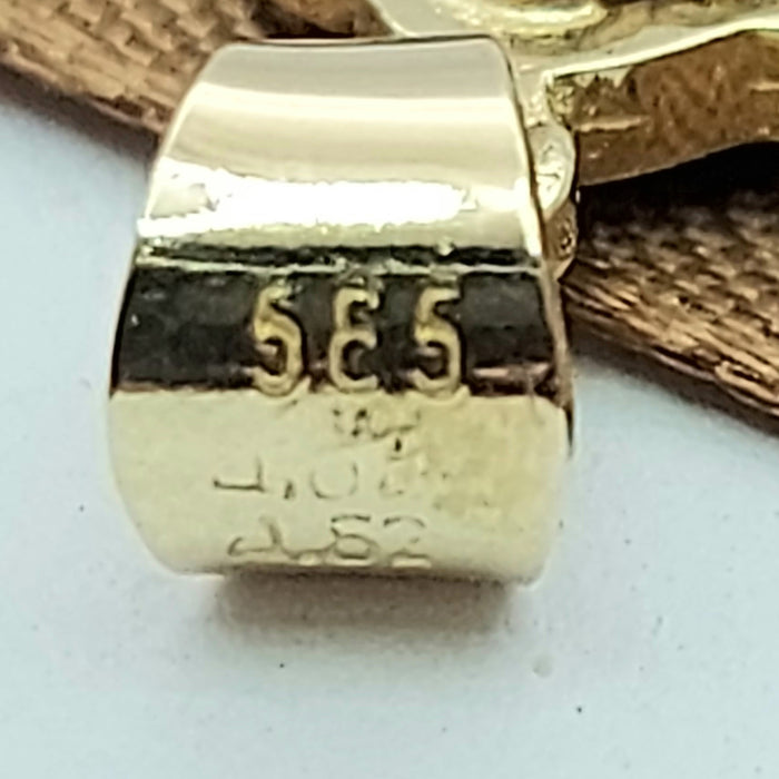 Unisex Tri-Tone Gold 14ct (585, 14K) High Quality Crucifix Halo Cross Pendant