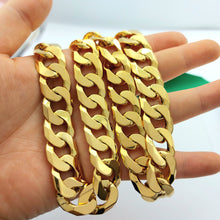 Load image into Gallery viewer, Unisex Yellow Gold 10ct (417, 10K) High Quality MHJ Solid Heavy Curbed Chain
