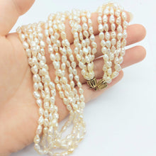 Load image into Gallery viewer, Ladies Yellow Gold 14ct(585,14K) High Quality Freshwater Pearls Layered Necklace
