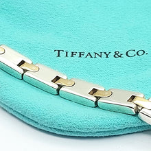 Load image into Gallery viewer, Tiffany &amp; Co. 925 Sterling Silver Two-Tone Rectangle Link Bracelet
