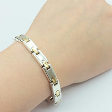 Load image into Gallery viewer, Tiffany &amp; Co. 925 Sterling Silver Two-Tone Rectangle Link Bracelet
