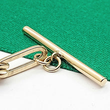 Load image into Gallery viewer, Ladies Yellow Gold 9ct(375,9K) High Quality T-Bar Fancy Paperclip Chain Necklace
