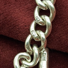 Load image into Gallery viewer, Solid Antique Sterling Silver (925) Curb T-Bar Pendant Unisex Necklace
