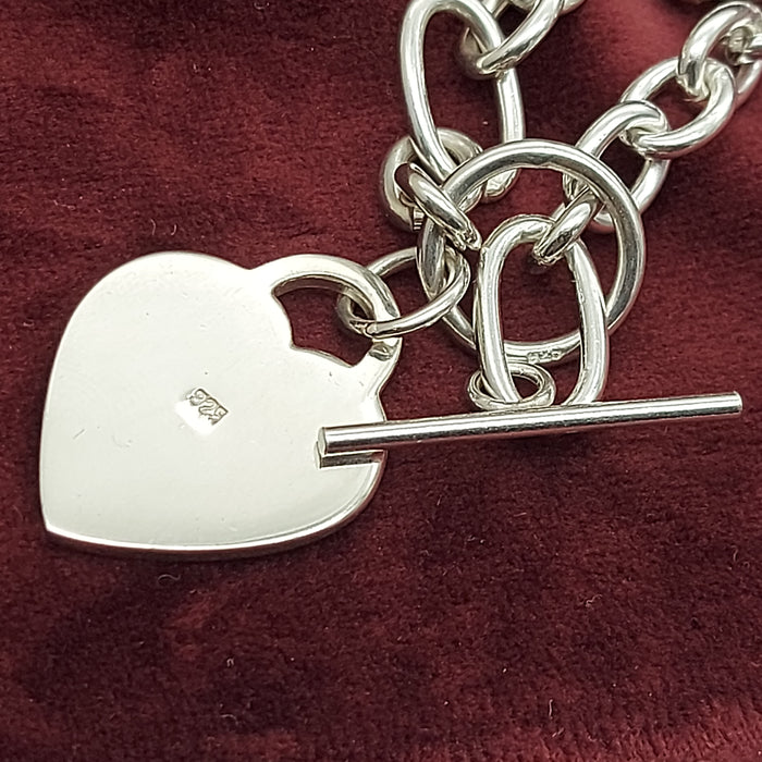 Heart Tag Sterling Silver (925) Solid High Quality Unique Chain Necklace