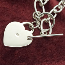 Load image into Gallery viewer, Heart Tag Sterling Silver (925) Solid High Quality Unique Chain Necklace
