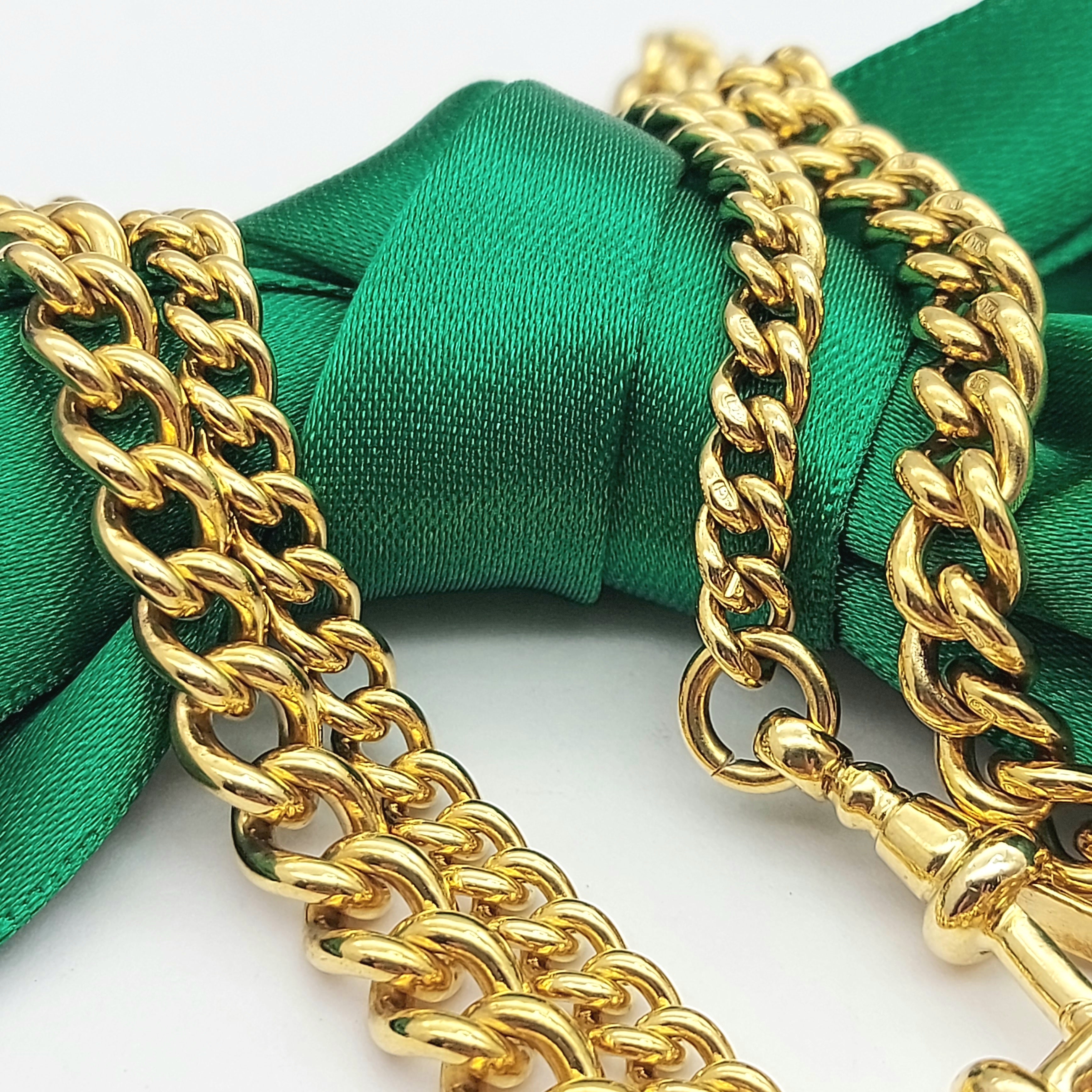 Ladies Yellow Gold 9ct (375, 9k) Rare Solid Antique Curb T-bar Chain Necklace