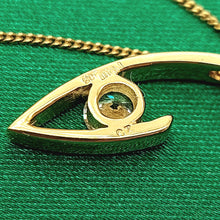 Load image into Gallery viewer, Ladies Yellow Gold 9ct (375,9K) MHJ Diamond &#39;V&#39; Shaped Bezel Pendant Necklace
