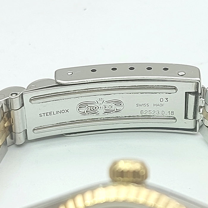 ROLEX 18K (750, 18ct) Yellow Gold Stainless Steel Datejust 26mm Ladies Watch