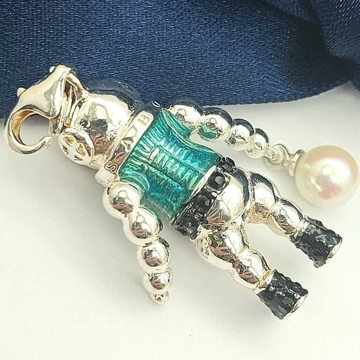 Thomas Sabo Rare Sterling Silver (925) Scuba/Deep Sea Driver Pendant W/ Pearl