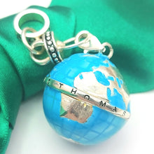 Load image into Gallery viewer, Thomas Sabo Rare Sterling Silver (925) Large Enamel Globe Charm/Pendant
