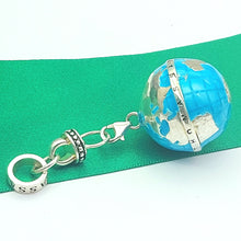 Load image into Gallery viewer, Thomas Sabo Rare Sterling Silver (925) Large Enamel Globe Charm/Pendant
