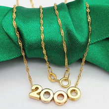 Load image into Gallery viewer, &#39;2000&#39; Birth Year Tri-Tone Gold 18ct (750, 18K) Rare Ladies Charms Necklace
