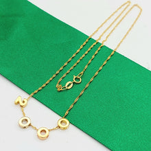 Load image into Gallery viewer, &#39;2000&#39; Birth Year Tri-Tone Gold 18ct (750, 18K) Rare Ladies Charms Necklace

