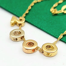 Load image into Gallery viewer, &#39;2000&#39; Birth Year Tri-Tone Gold 18ct (750, 18K) Rare Ladies Charms Necklace
