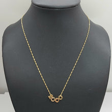 Load image into Gallery viewer, &#39;2000&#39; Birth Year Tri-Tone Gold 18ct (750, 18K) Rare Ladies Charms Necklace
