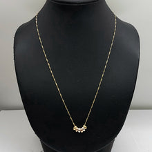 Load image into Gallery viewer, Ladies Tri-Tone Gold 9ct (375, 9K) Dainty Petite Circle Beads Charms Necklace
