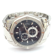 Load image into Gallery viewer, MHJ Men&#39;s Chronograph 0.50ct of Natural Diamonds in Stainless Steel Watch
