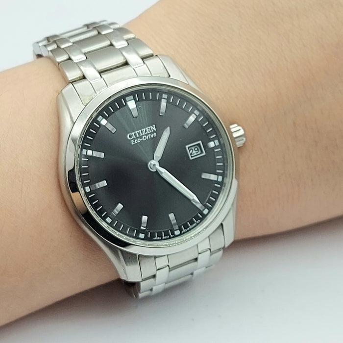Citizen Eco-Drive Stainless Steel Black Dial J165-S091225 Men's Watch