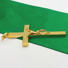 Load image into Gallery viewer, Crucifix Jesus Christ Large Cross Yellow Gold 9ct (375,9k) Plain Unisex Pendant
