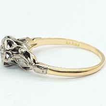 Load image into Gallery viewer, Ladies Yellow Gold 18ct(750,18K) Vintage Old European Cut Natural Diamonds Ring
