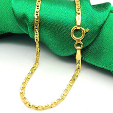 Load image into Gallery viewer, Ladies Italian Yellow Gold 14ct (585, 14K) Dainty Mariner Curb Bracelet

