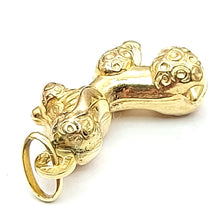Load image into Gallery viewer, Toy Poodle Yellow Gold 9ct (375, 9K) Rare Handmade High Quality Dog Pendant
