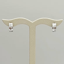 Load image into Gallery viewer, Ladies White Gold 9ct (375, 9K) High Quality Petite Cubics Bezel Huggies

