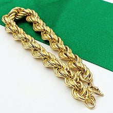 Load image into Gallery viewer, Ladies Yellow Gold 18ct (750, 18K) High Quality Twisted Rope Chain Bracelet
