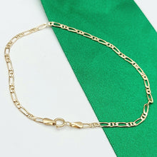 Load image into Gallery viewer, Ladies Italian Yellow Gold 9ct (375, 9K) Dainty Curb &amp; Mariner Link Bracelet
