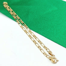 Load image into Gallery viewer, Ladies Italian Yellow Gold 9ct (375, 9K) Dainty Curb &amp; Mariner Link Bracelet
