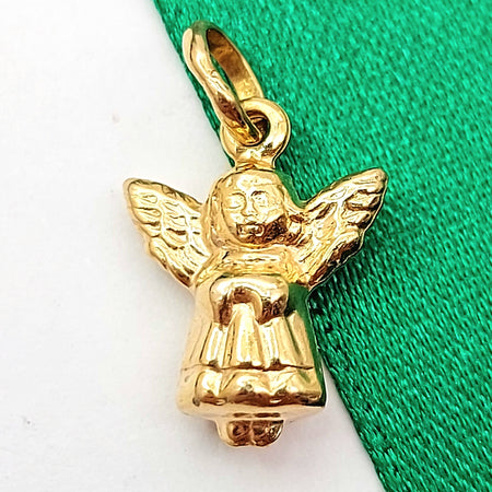 Little Angel Yellow Gold 9ct (375, 9K) Rare Handmade High Quality Pendant