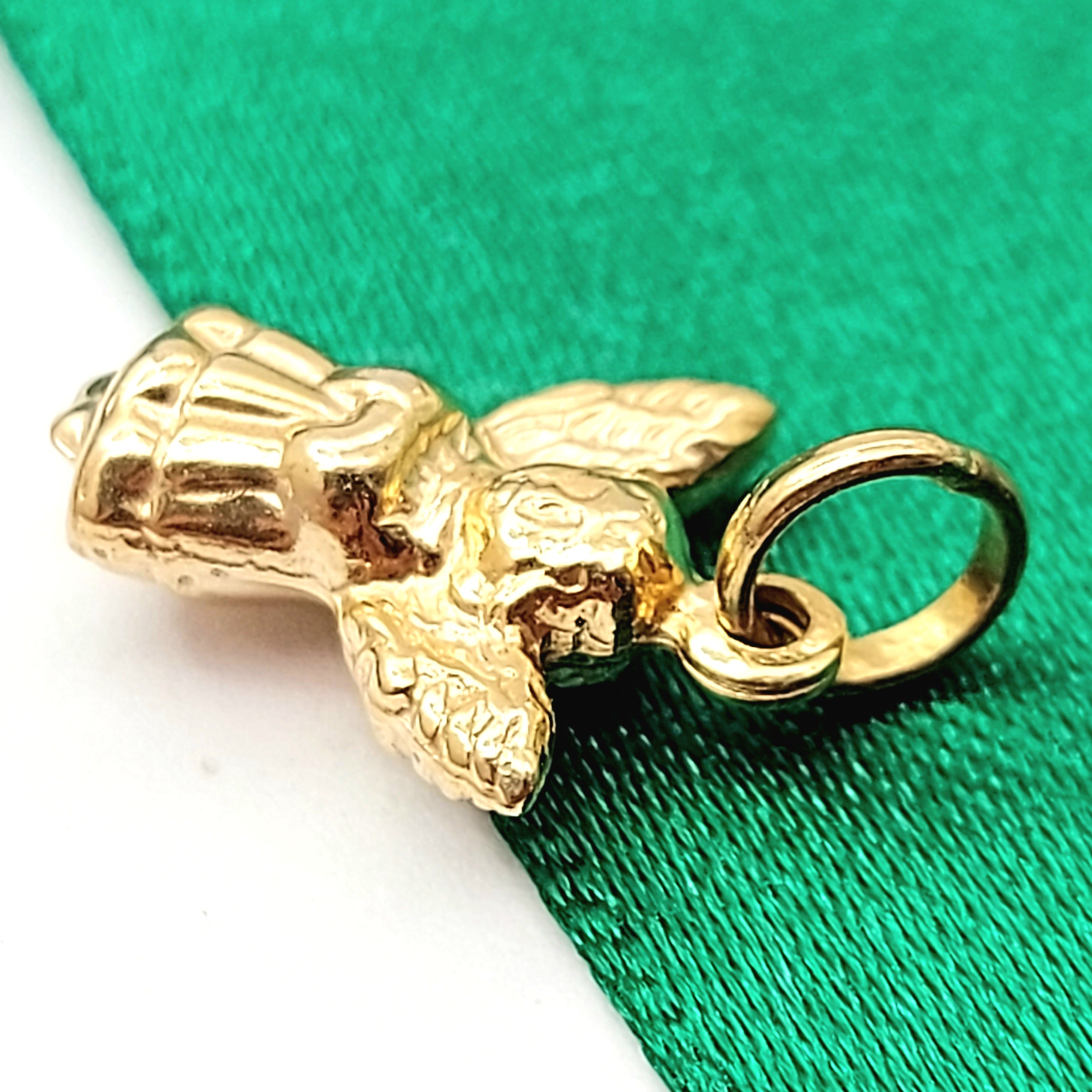 Little Angel Yellow Gold 9ct (375, 9K) Rare Handmade High Quality Pendant