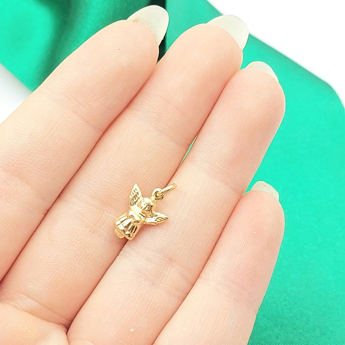 Little Angel Yellow Gold 9ct (375, 9K) Rare Handmade High Quality Pendant