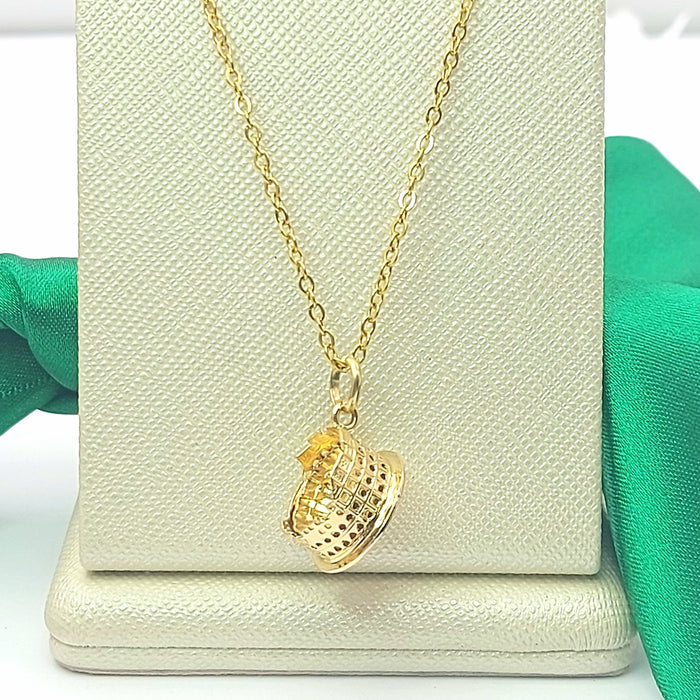 Rome Colosseum Yellow Gold 18ct (750, 18K) Rare Solid Artisan Vintage Pendant