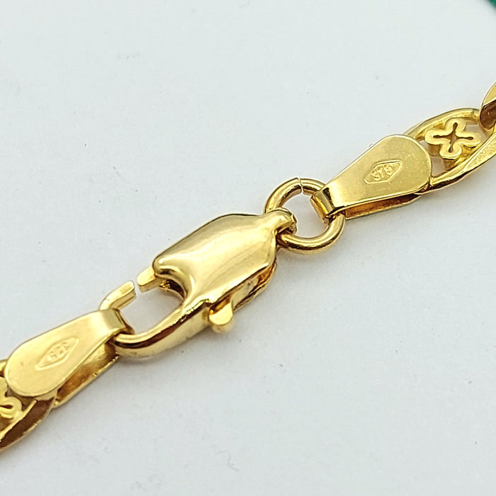 Ladies Yellow Gold 9ct (375, 9K) Rare Criss-Cross Curb Link Bracelet
