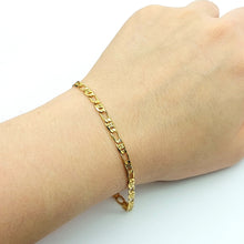 Load image into Gallery viewer, Ladies Yellow Gold 9ct (375, 9K) Rare Criss-Cross Curb Link Bracelet
