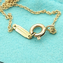 Load image into Gallery viewer, Ladies Yellow Gold 18ct (750,18K) Tiffany &amp; Co. Blue Enamel Heart Key Necklace
