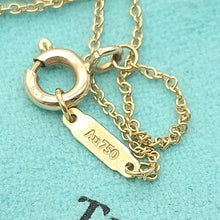 Load image into Gallery viewer, Ladies Yellow Gold 18ct (750,18K) Tiffany &amp; Co. Blue Enamel Heart Key Necklace
