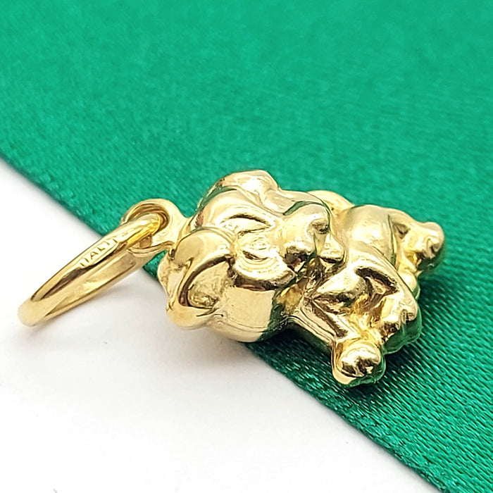 Little Puppy Yellow Gold 9ct (375, 9K) High Quality Pendant/Charm