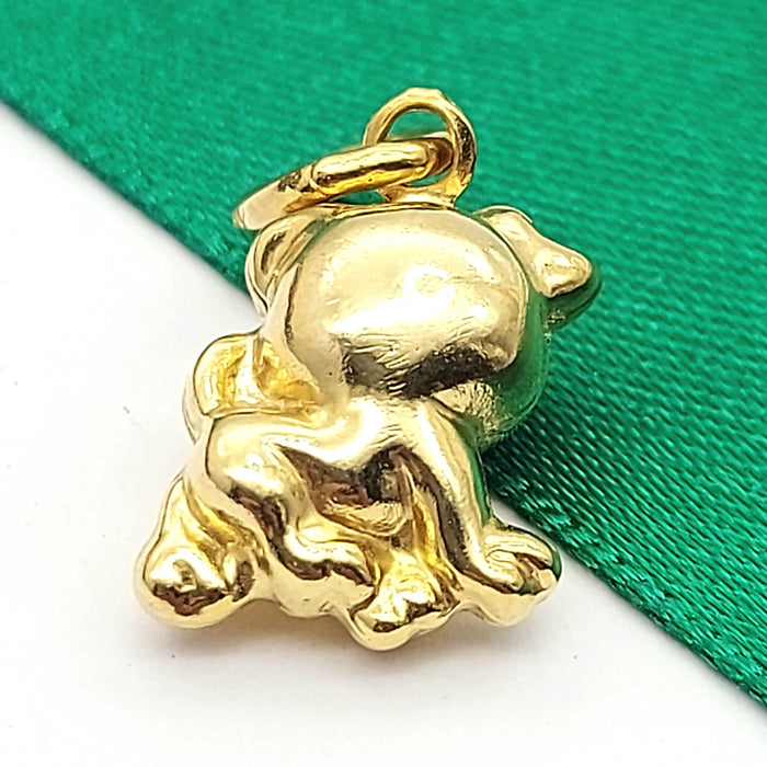 Little Puppy Yellow Gold 9ct (375, 9K) High Quality Pendant/Charm