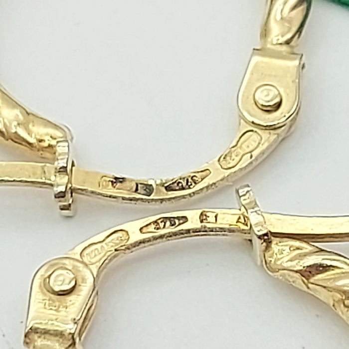 Ladies Italian Yellow Gold 9ct (375, 9K) Graduating Twisted Petite Hoops