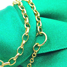 Load image into Gallery viewer, Children&#39;s Yellow Gold 9ct (375,9K) Screw Design Heart Padlock Chain Bracelet
