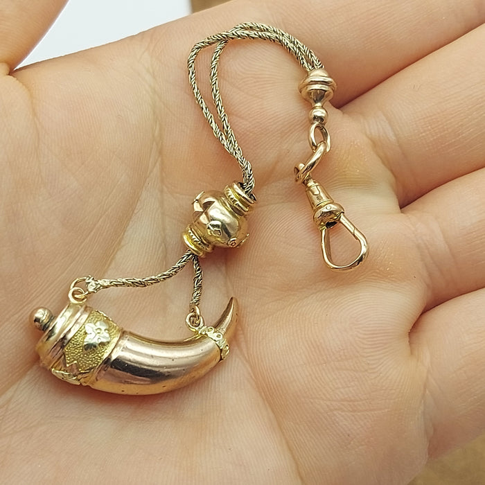 Antique Cornucopia 'Horn Of Plenty" Rose Gold 9ct (375,9K) High Quality Pendant