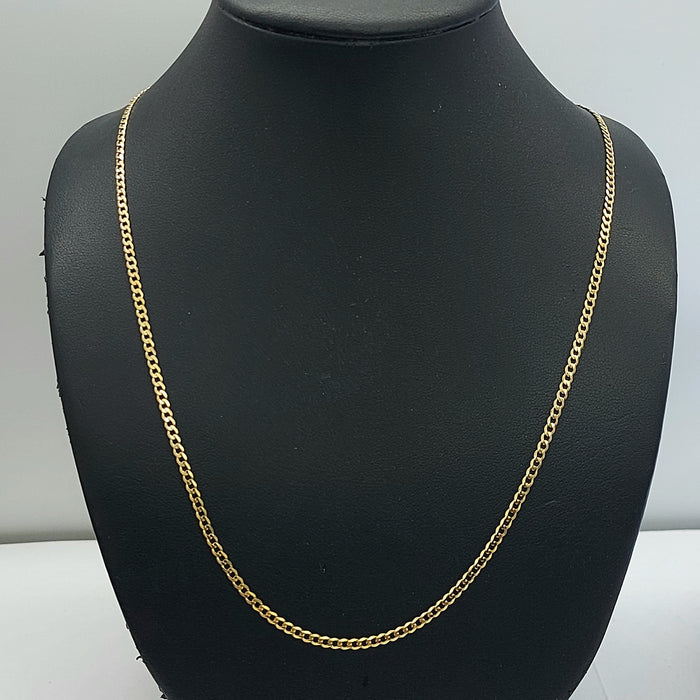 Curb Link Chain Italian Yellow Gold 9ct (375, 9K) Unisex Necklace