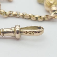 Load image into Gallery viewer, Antique Tassel &amp; T-Bar Rose Gold 9ct (375, 9K) Belcher &amp; Disco Bead Cut Bracelet
