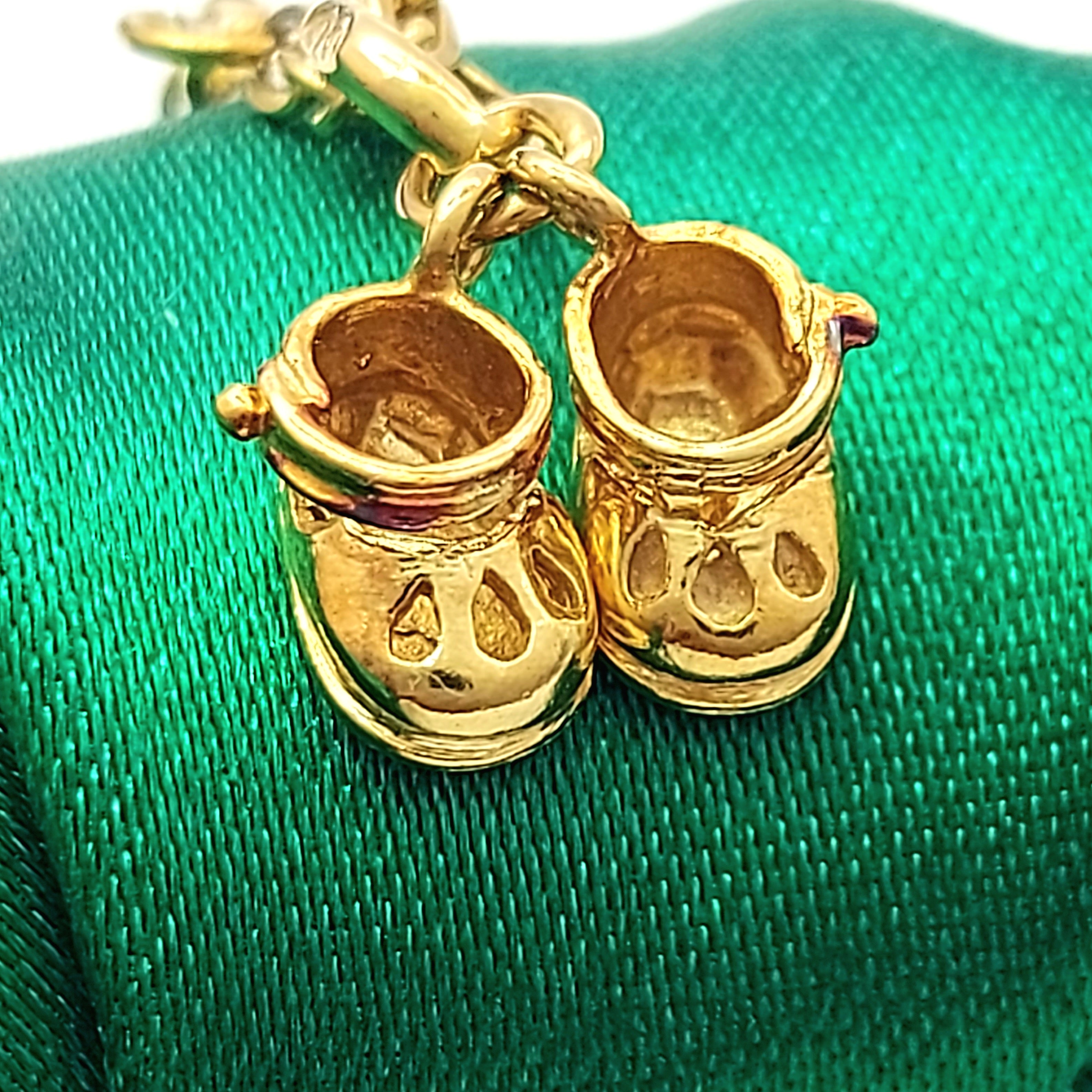 Little Children Boots Yellow Gold 9ct (375, 9K) Rare High Quality Pendant/Charm