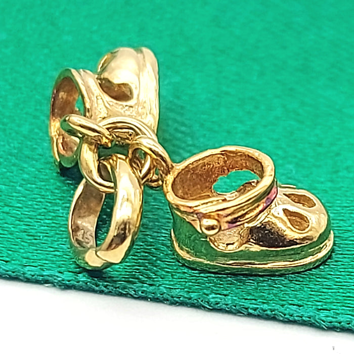 Little Children Boots Yellow Gold 9ct (375, 9K) Rare High Quality Pendant/Charm