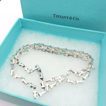 Load image into Gallery viewer, Tiffany &amp; Co Sterling Silver (925) Retired &#39;T&#39; Square Link Chain Necklace
