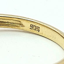 Load image into Gallery viewer, Ladies Yellow Gold 9ct (375, 9k) 3 Stone Diamantes Engagement Ring
